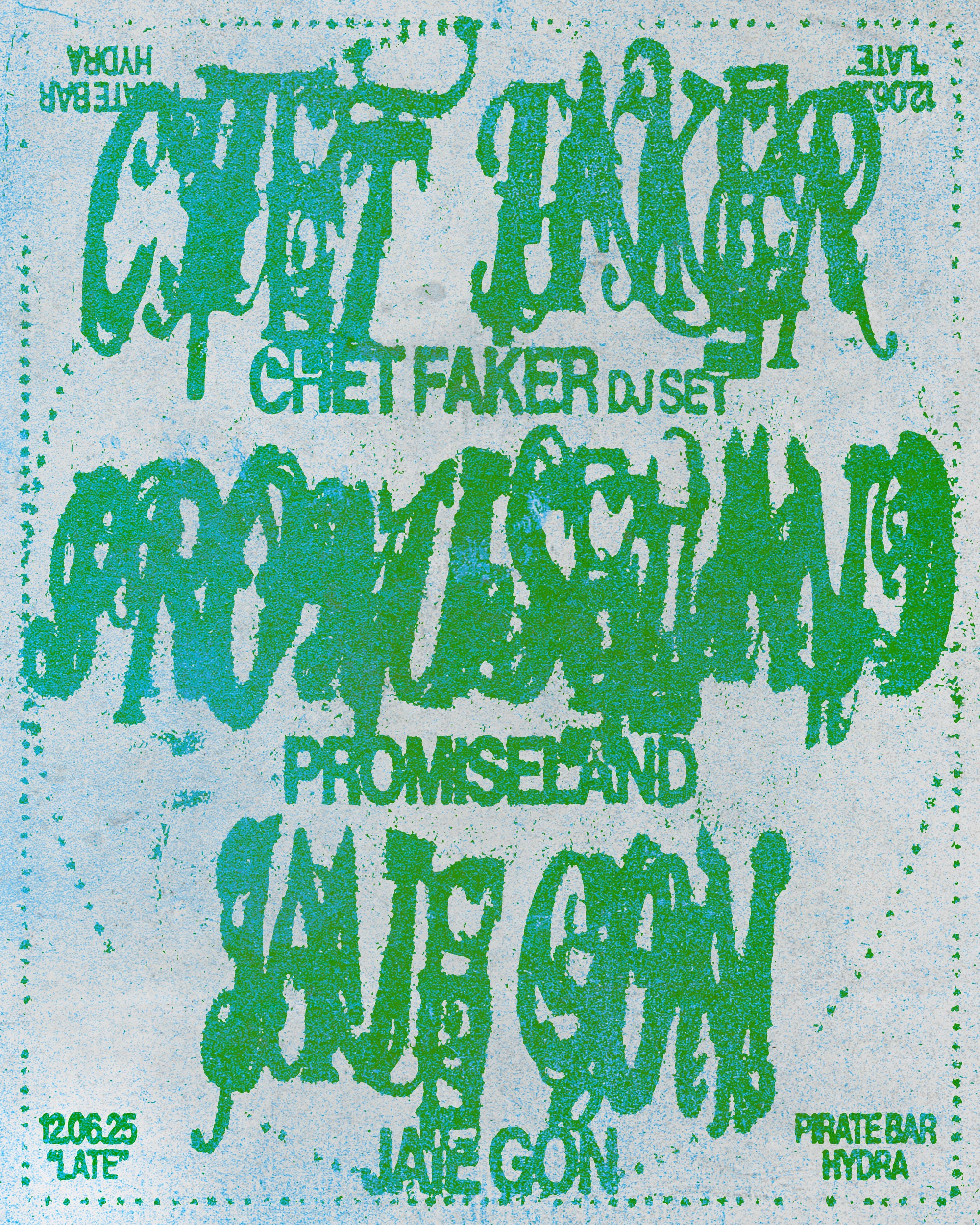PROMISELAND at Pirate Bar Hydra Concert Poster